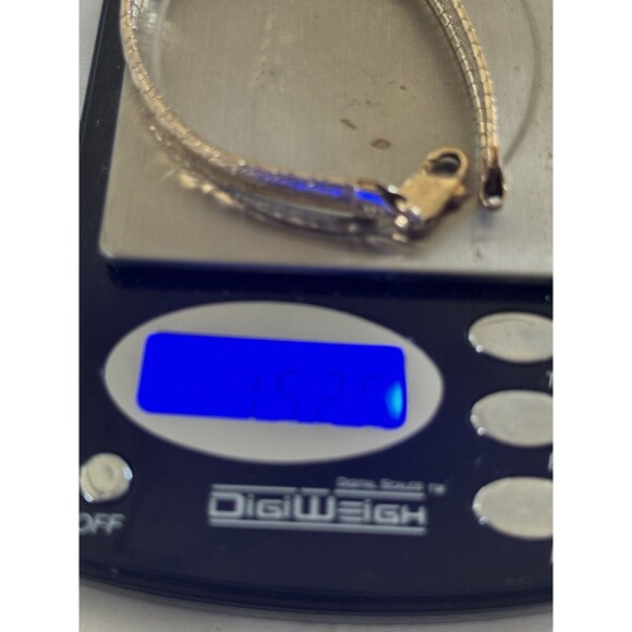 Vintage Sterling 925 Gold Vermeil Etched Thick Bracelet 15.25g Made In Italy - Picture 10 of 11